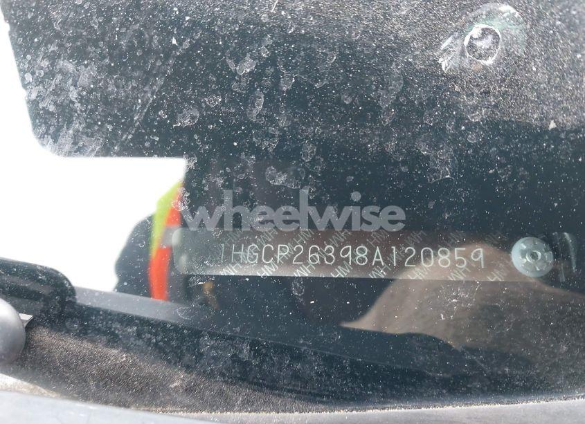 Photo 12 of 2008 Honda Accord 2.4 LX (VIN 1HGCP26398A120859)