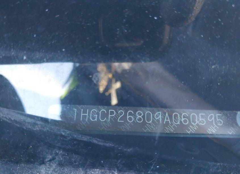 Photo 9 of 2009 Honda Accord 2.4 EX-L (VIN 1HGCP26809A060595)