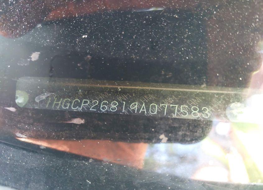 Photo 13 of 2009 Honda Accord 2.4 EX-L (VIN 1HGCP26819A077583)