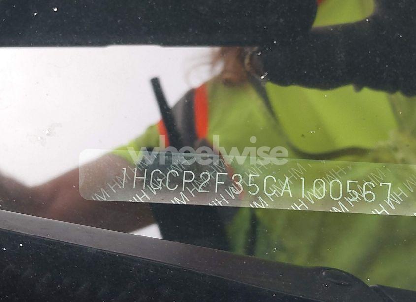 Photo 9 of 2012 Honda Accord 2.4 LX (VIN 1HGCP2F35CA100567)