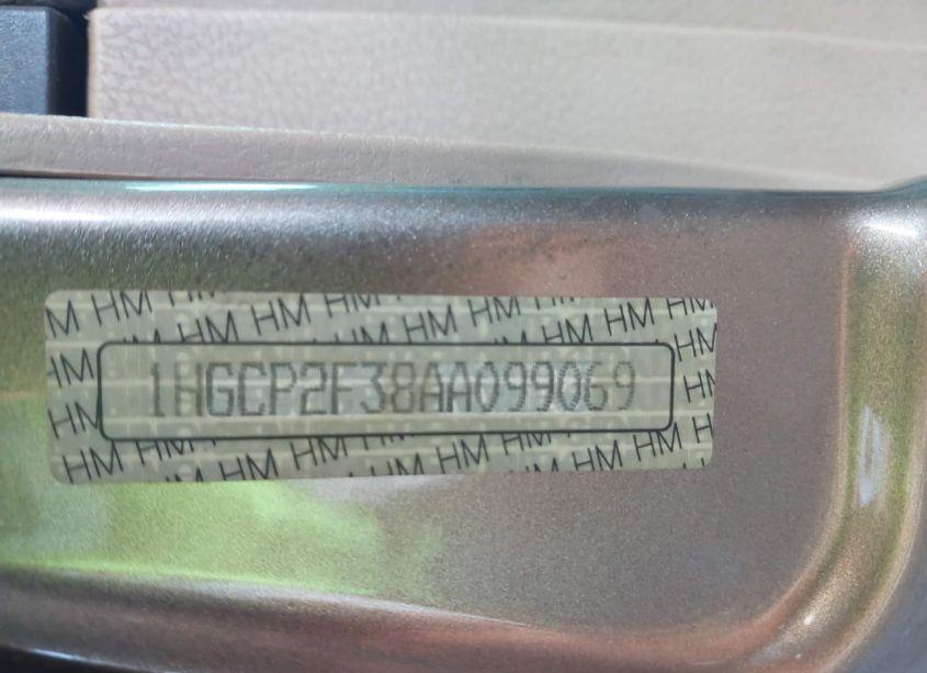 Photo 9 of 2010 Honda Accord 2.4 LX (VIN 1HGCP2F38AA099069)