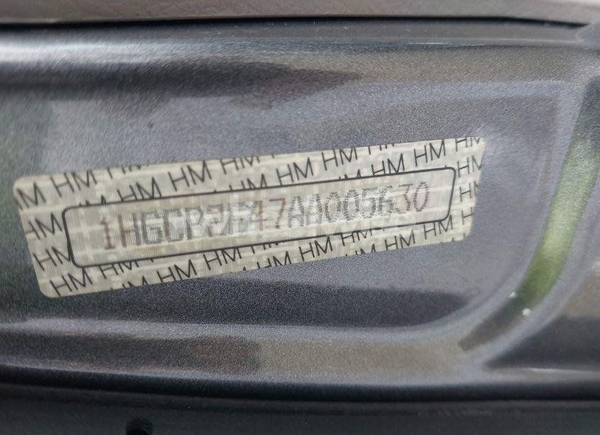 Photo 9 of 2010 Honda Accord 2.4 LX-P (VIN 1HGCP2F47AA005630)