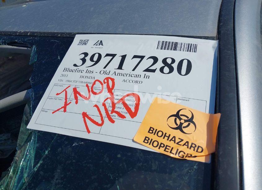 Photo 7 of 2011 Honda Accord 2.4 EX (VIN 1HGCP2F71BA804413)