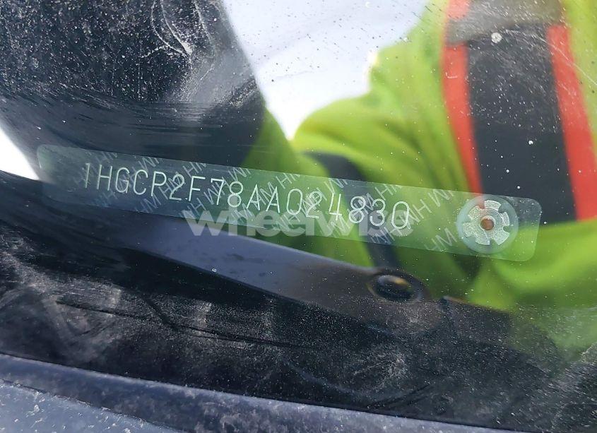 Photo 9 of 2010 Honda Accord 2.4 EX (VIN 1HGCP2F78AA024830)