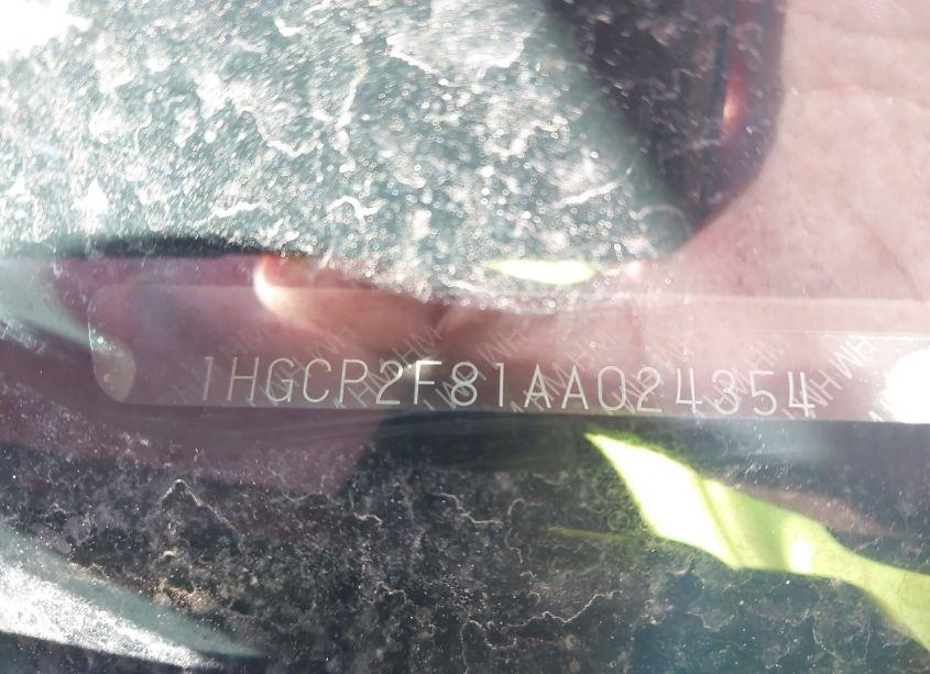 Photo 9 of 2010 Honda Accord 2.4 EX-L (VIN 1HGCP2F81AA024354)