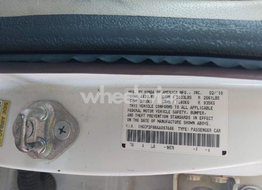 Photo 9 of 2010 Honda Accord 2.4 EX-L (VIN 1HGCP2F88AA097446)