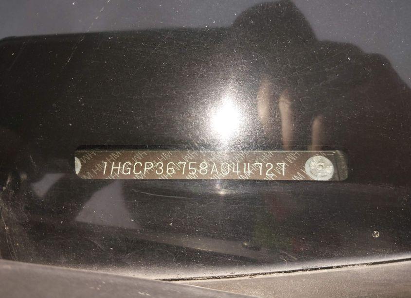 Photo 9 of 2008 Honda Accord 3.5 EX (VIN 1HGCP36758A044727)