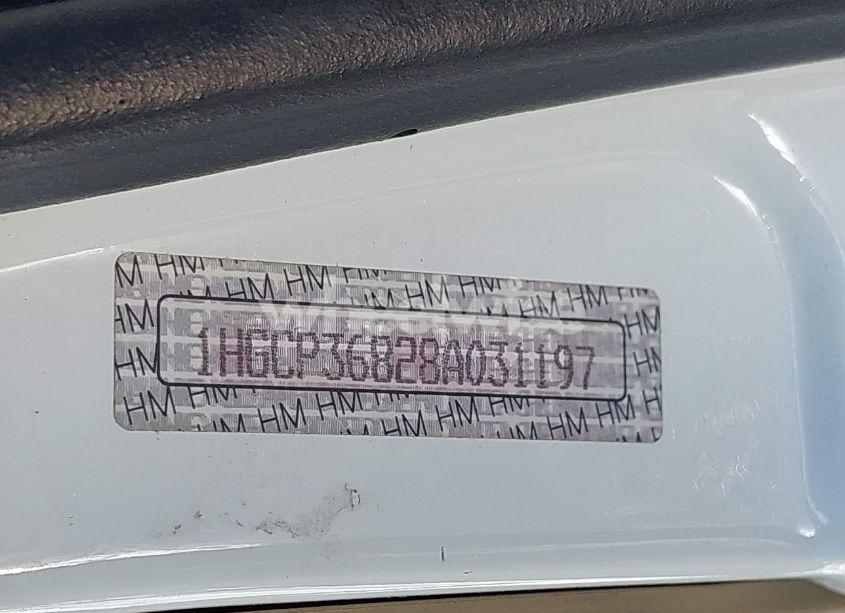 Photo 9 of 2008 Honda Accord 3.5 EX-L (VIN 1HGCP36828A031197)