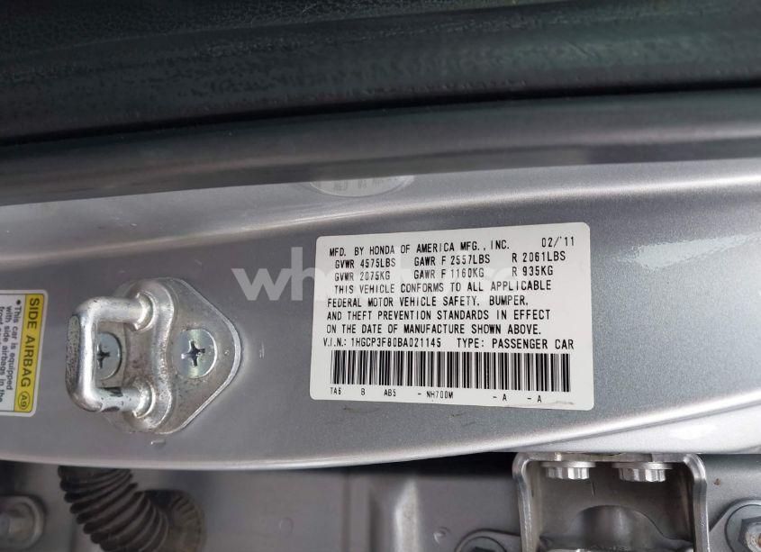 Photo 9 of 2011 Honda Accord 3.5 EX-L (VIN 1HGCP3F80BA021145)