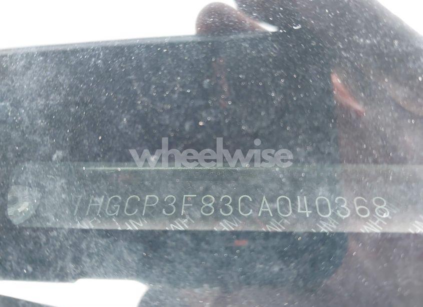 Photo 9 of 2012 Honda Accord 3.5 EX-L (VIN 1HGCP3F83CA040368)