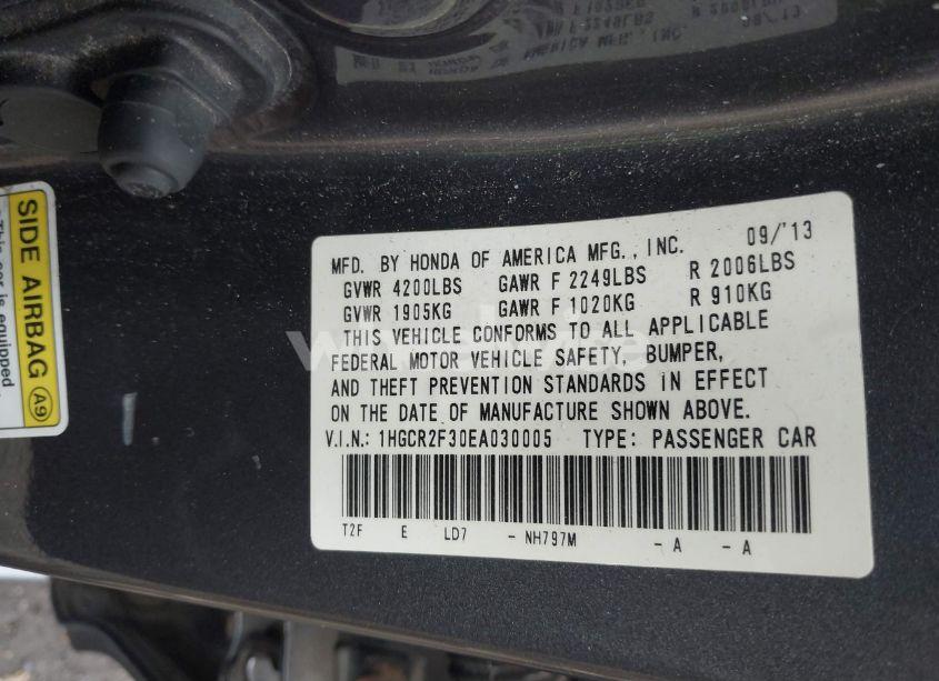 Photo 9 of 2014 Honda Accord LX (VIN 1HGCR2F30EA030005)