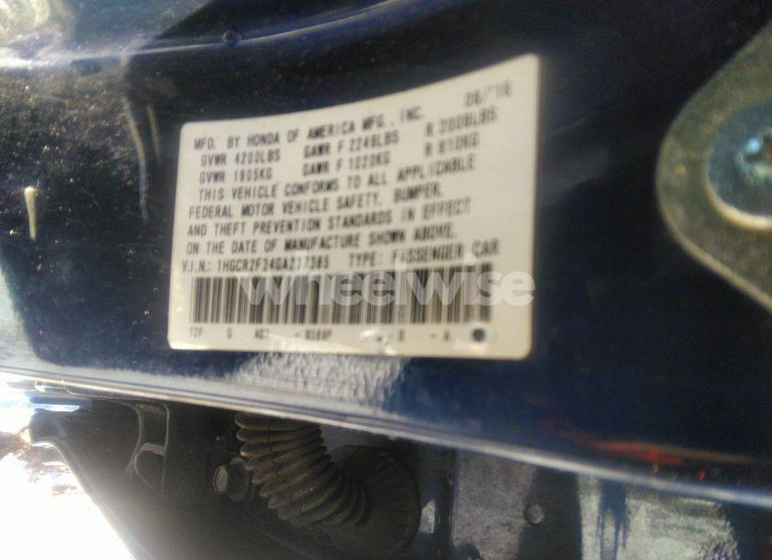 Photo 9 of 2016 Honda Accord LX (VIN 1HGCR2F34GA237385)