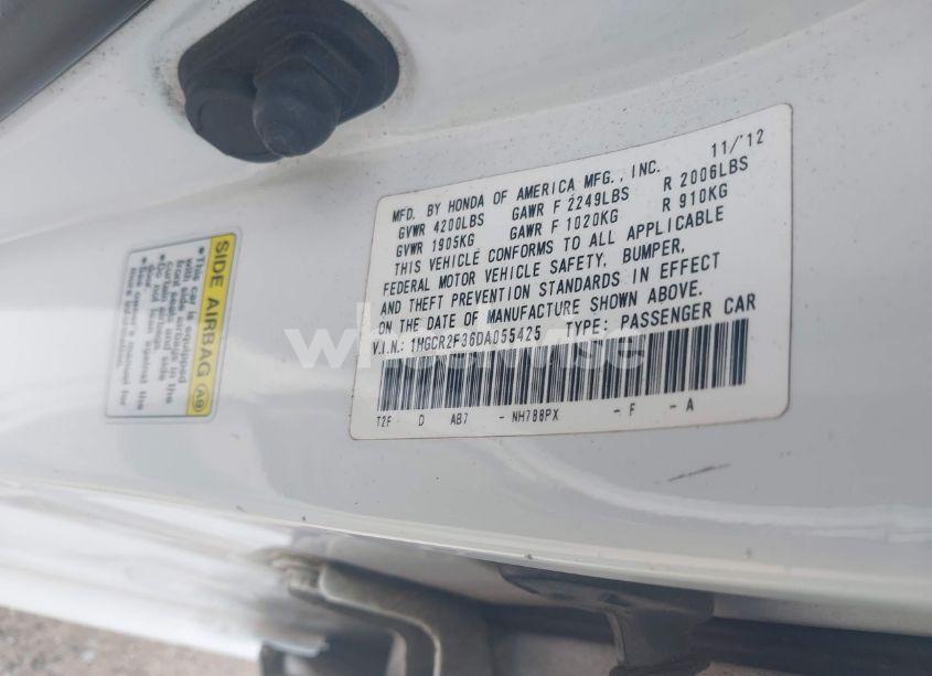 Photo 9 of 2013 Honda Accord LX (VIN 1HGCR2F36DA055425)
