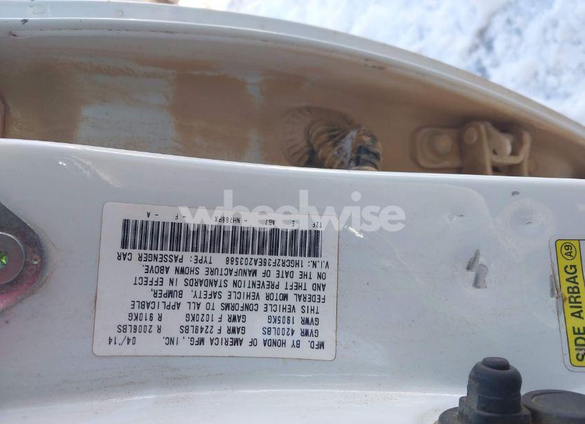 Photo 9 of 2014 Honda Accord LX (VIN 1HGCR2F36EA203588)