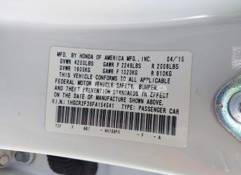 Photo 9 of 2015 Honda Accord LX (VIN 1HGCR2F36FA154541)