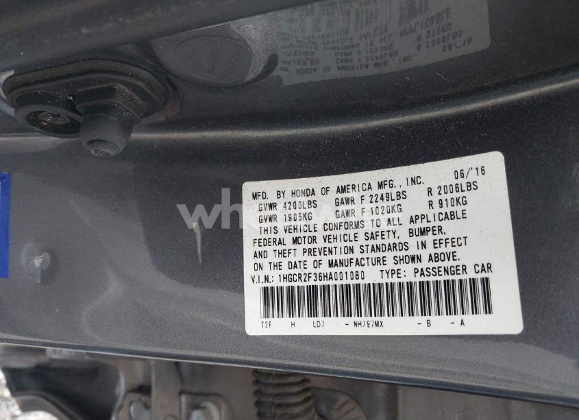 Photo 9 of 2017 Honda Accord LX (VIN 1HGCR2F36HA001080)