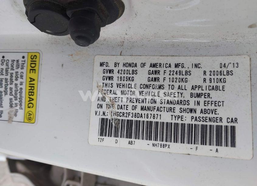 Photo 9 of 2013 Honda Accord LX (VIN 1HGCR2F38DA167871)