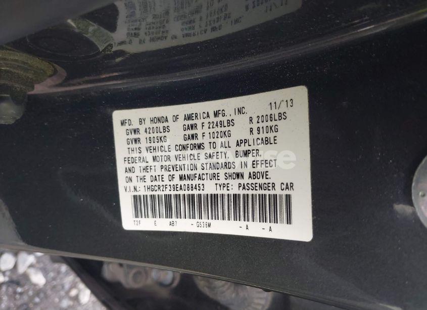 Photo 9 of 2014 Honda Accord LX (VIN 1HGCR2F39EA088453)