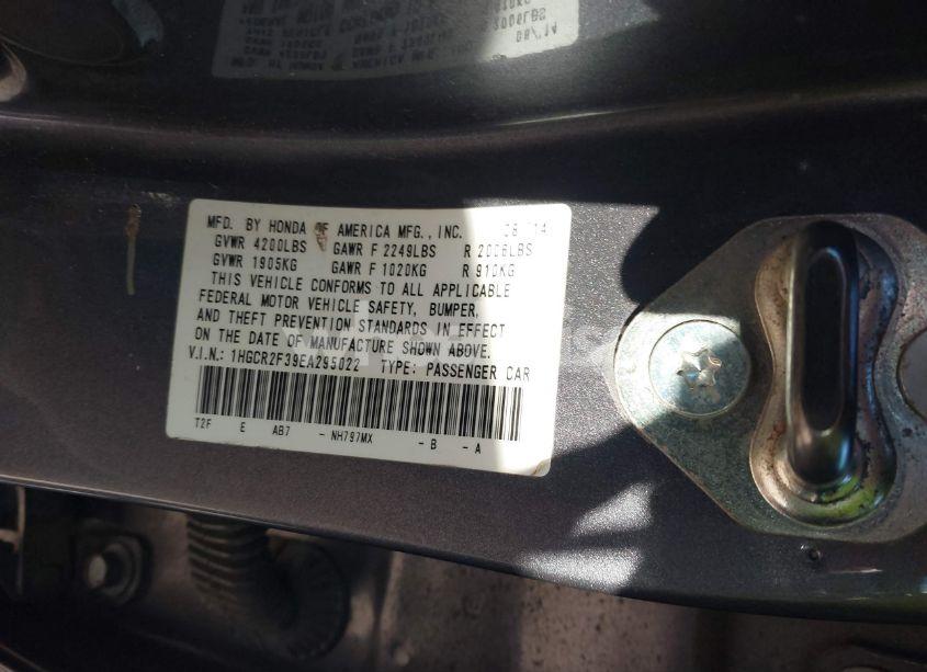 Photo 9 of 2014 Honda Accord LX (VIN 1HGCR2F39EA295022)