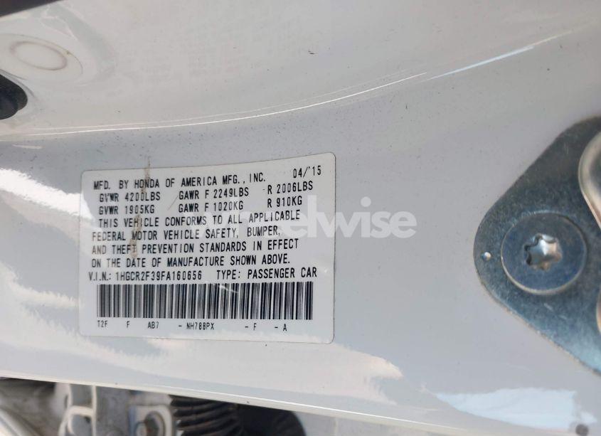 Photo 9 of 2015 Honda Accord LX (VIN 1HGCR2F39FA160656)