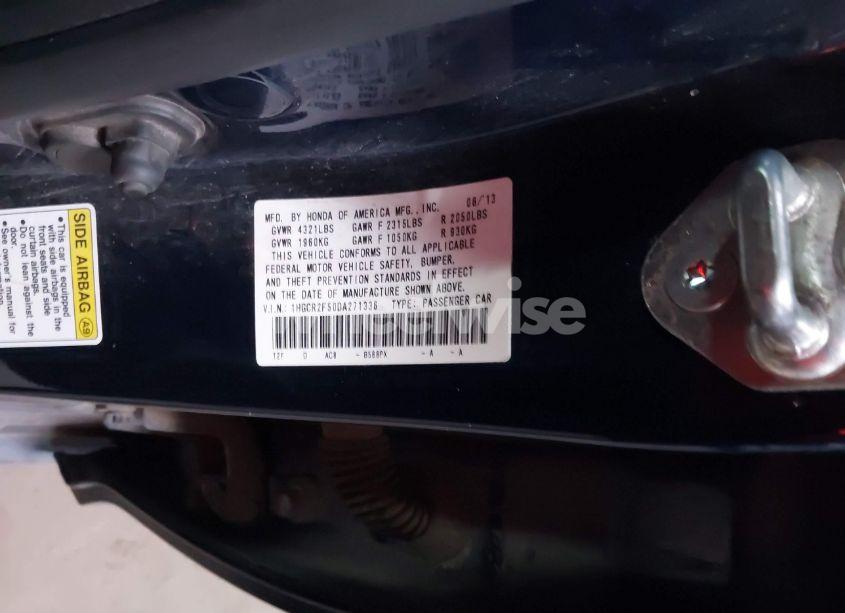 Photo 9 of 2013 Honda Accord SPORT (VIN 1HGCR2F50DA271336)