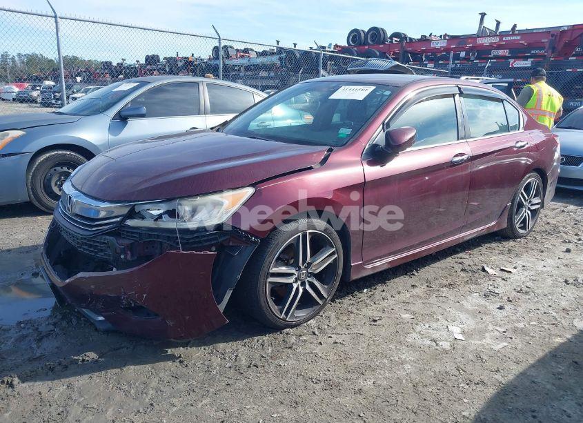 Photo 2 of 2016 Honda Accord SPORT (VIN 1HGCR2F50GA222271)