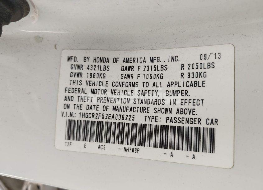 Photo 9 of 2014 Honda Accord SPORT (VIN 1HGCR2F52EA039225)