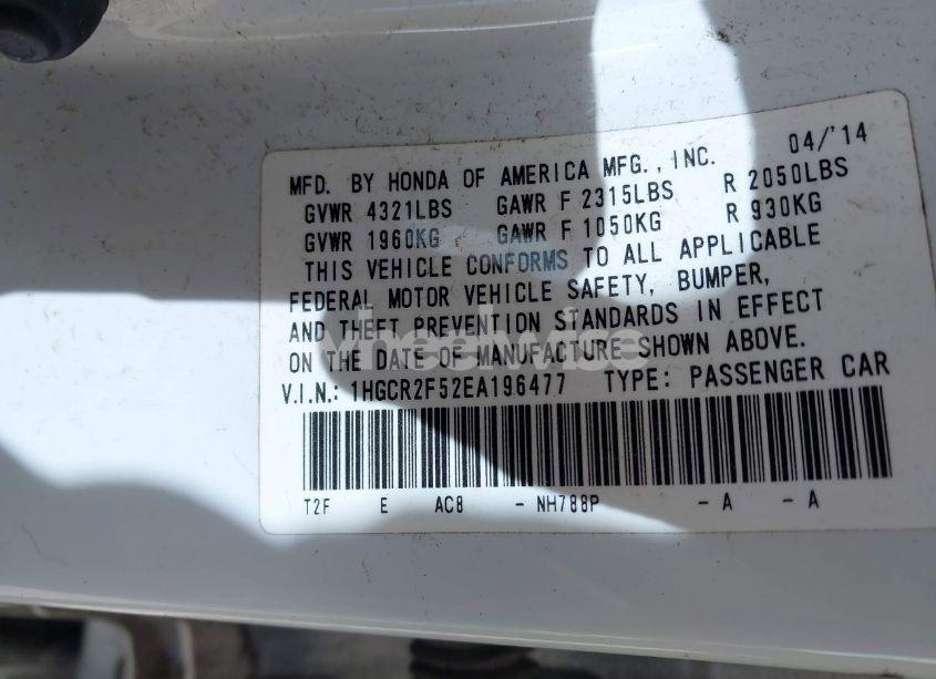 Photo 9 of 2014 Honda Accord SPORT (VIN 1HGCR2F52EA196477)