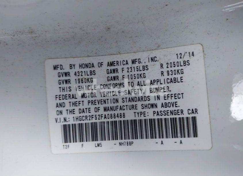 Photo 9 of 2015 Honda Accord SPORT (VIN 1HGCR2F52FA088488)