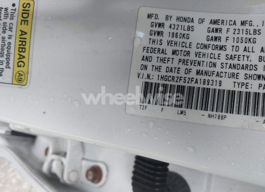 Photo 9 of 2015 Honda Accord SPORT (VIN 1HGCR2F52FA189319)