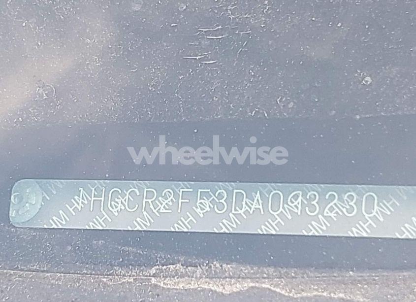 Photo 9 of 2013 Honda Accord SPORT (VIN 1HGCR2F53DA093230)