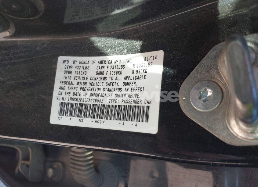 Photo 9 of 2015 Honda Accord SPORT (VIN 1HGCR2F53FA026582)