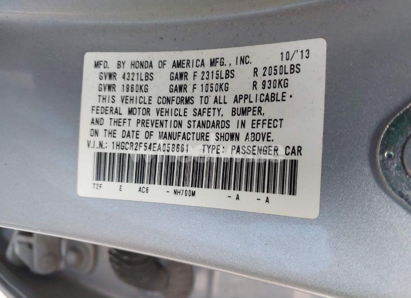 Photo 9 of 2014 Honda Accord SPORT (VIN 1HGCR2F54EA058861)