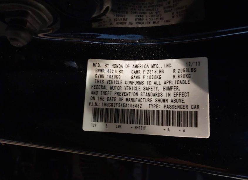 Photo 9 of 2014 Honda Accord SPORT (VIN 1HGCR2F54EA105452)