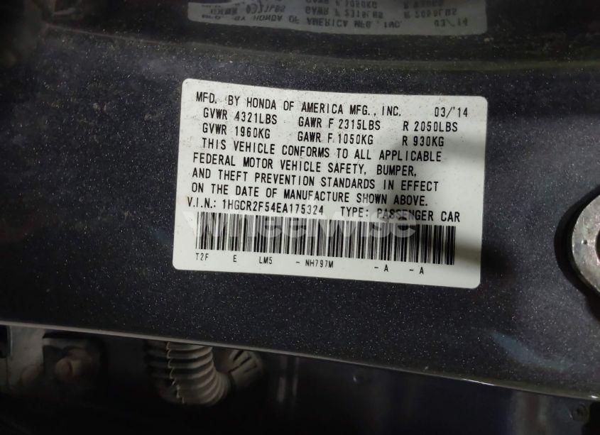 Photo 9 of 2014 Honda Accord SPORT (VIN 1HGCR2F54EA175324)