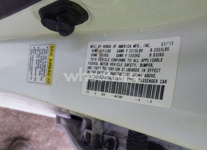 Photo 9 of 2013 Honda Accord SPORT (VIN 1HGCR2F55DA253494)