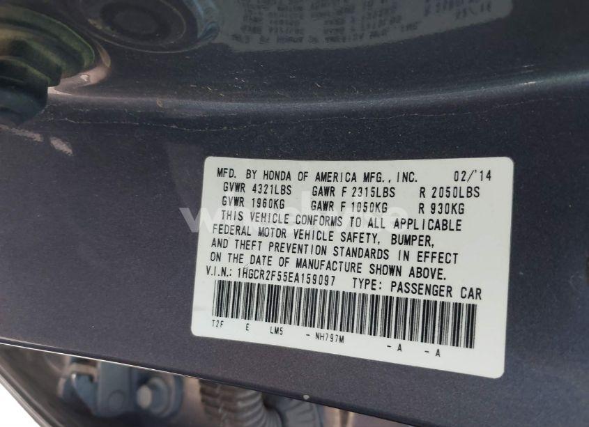 Photo 9 of 2014 Honda Accord SPORT (VIN 1HGCR2F55EA159097)