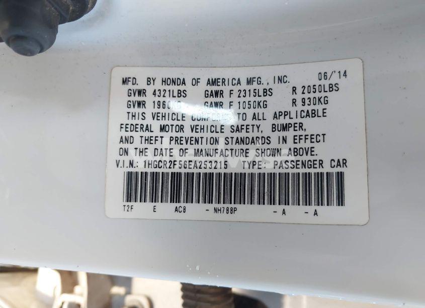 Photo 9 of 2014 Honda Accord SPORT (VIN 1HGCR2F56EA253215)