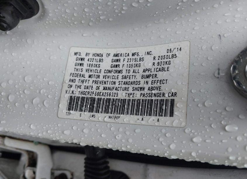 Photo 9 of 2014 Honda Accord SPORT (VIN 1HGCR2F56EA256325)