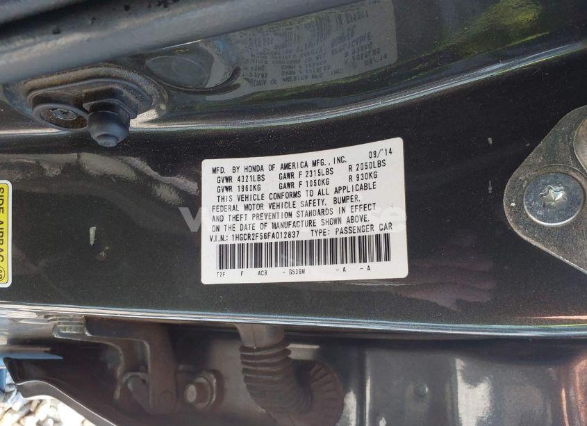 Photo 9 of 2015 Honda Accord SPORT (VIN 1HGCR2F56FA012837)