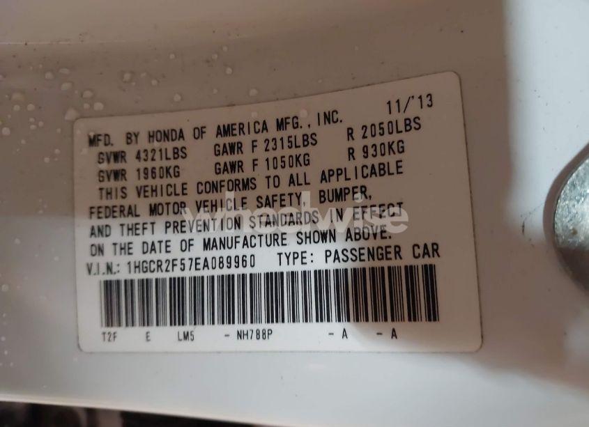 Photo 9 of 2014 Honda Accord SPORT (VIN 1HGCR2F57EA089960)