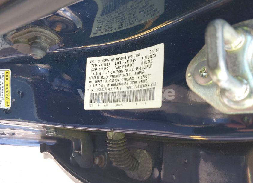 Photo 9 of 2014 Honda Accord SPORT (VIN 1HGCR2F57EA172837)