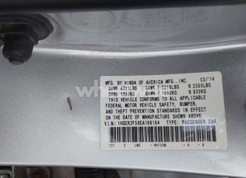 Photo 9 of 2014 Honda Accord SPORT (VIN 1HGCR2F58EA186164)