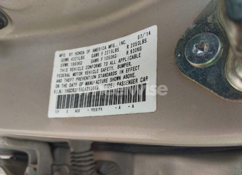Photo 9 of 2014 Honda Accord SPORT (VIN 1HGCR2F58EA290685)