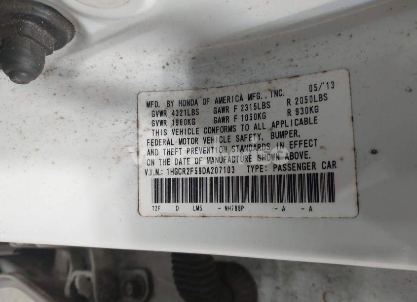 Photo 9 of 2013 Honda Accord SPORT (VIN 1HGCR2F59DA207103)