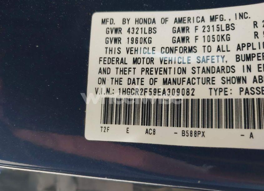 Photo 9 of 2014 Honda Accord SPORT (VIN 1HGCR2F59EA309082)