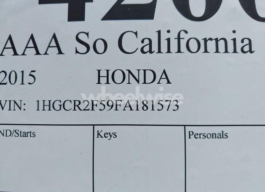 Photo 9 of 2015 Honda Accord SPORT (VIN 1HGCR2F59FA181573)