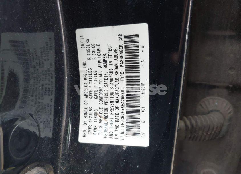 Photo 9 of 2014 Honda Accord SPORT (VIN 1HGCR2F5XEA266890)