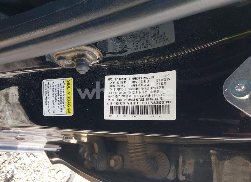 Photo 9 of 2015 Honda Accord EX (VIN 1HGCR2F71FA195954)