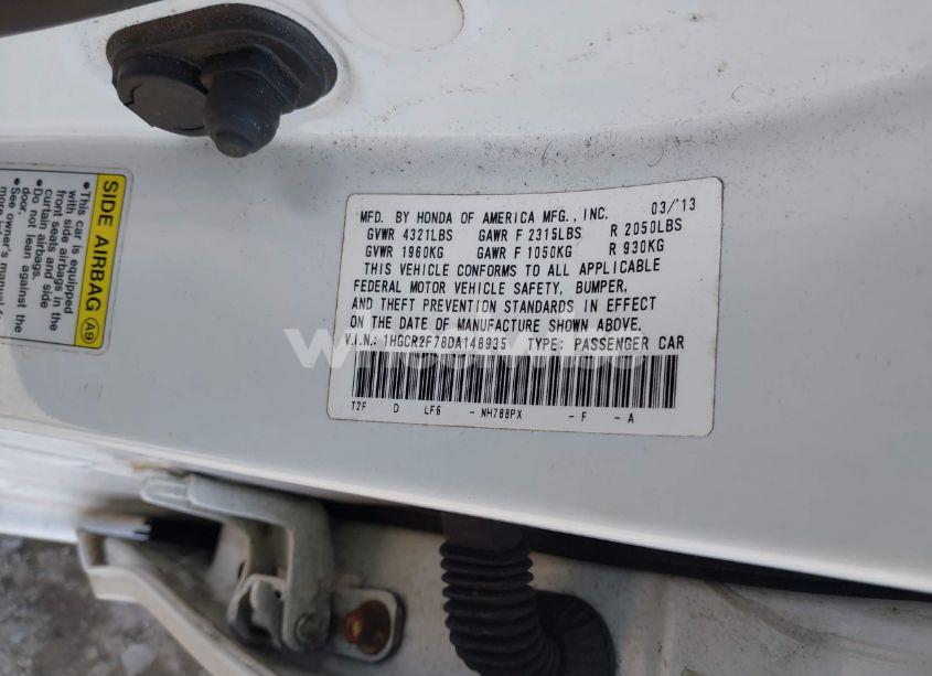 Photo 9 of 2013 Honda Accord EX (VIN 1HGCR2F78DA148935)